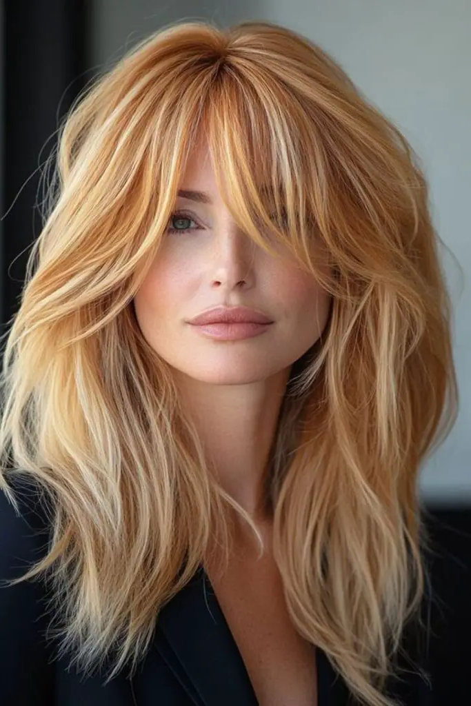 18. Warm Golden Blonde Shag