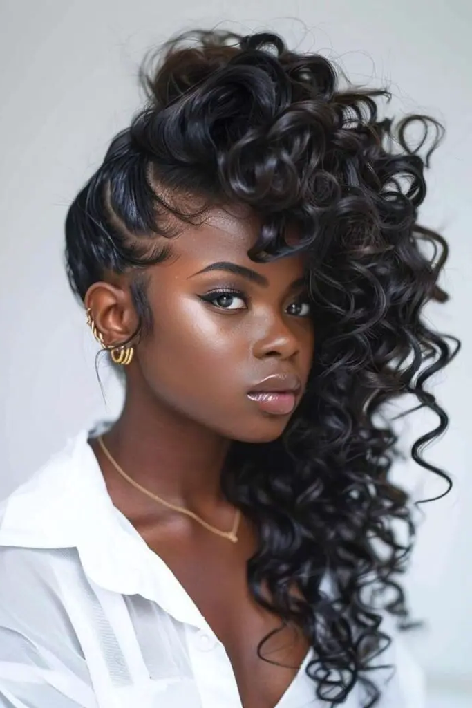 28 Best Lace Frontal Hairstyles 21 19.Polished Side Swept Curls