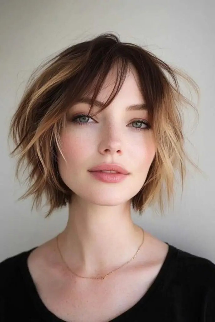 27 Best Hairdos for Thin Hair Ideas 21 19. Choppy Bob with Layers
