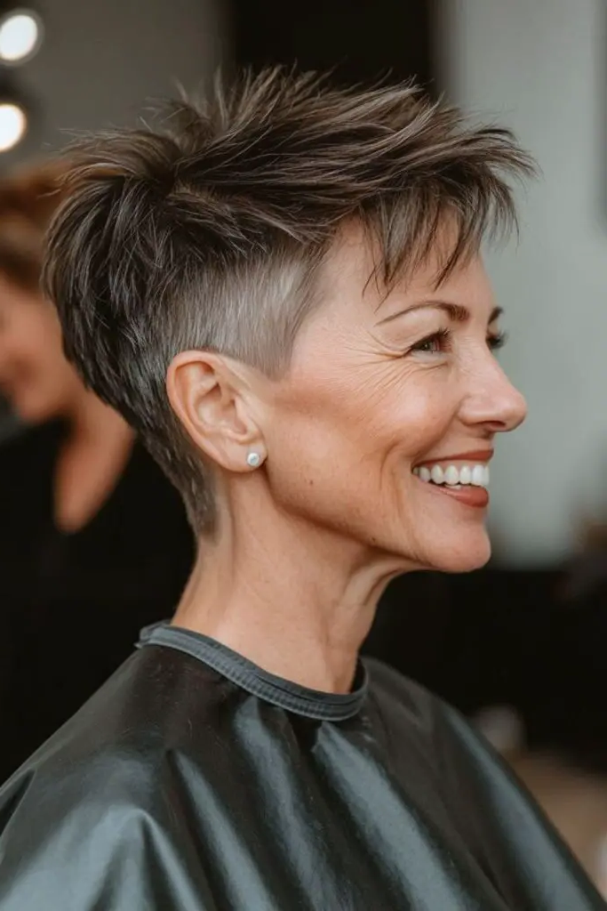 29 Best Sassy Hair Older Women Hairstyles 21 19. Edgy Undercut Surprise
