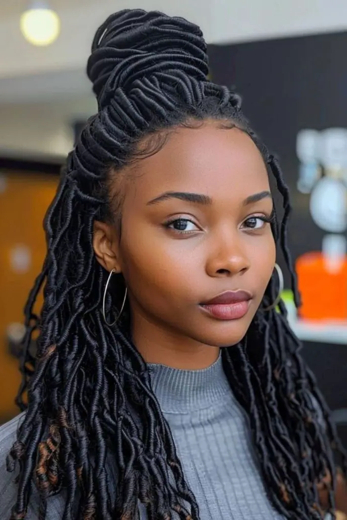 19. Half-Up Locs Finesse