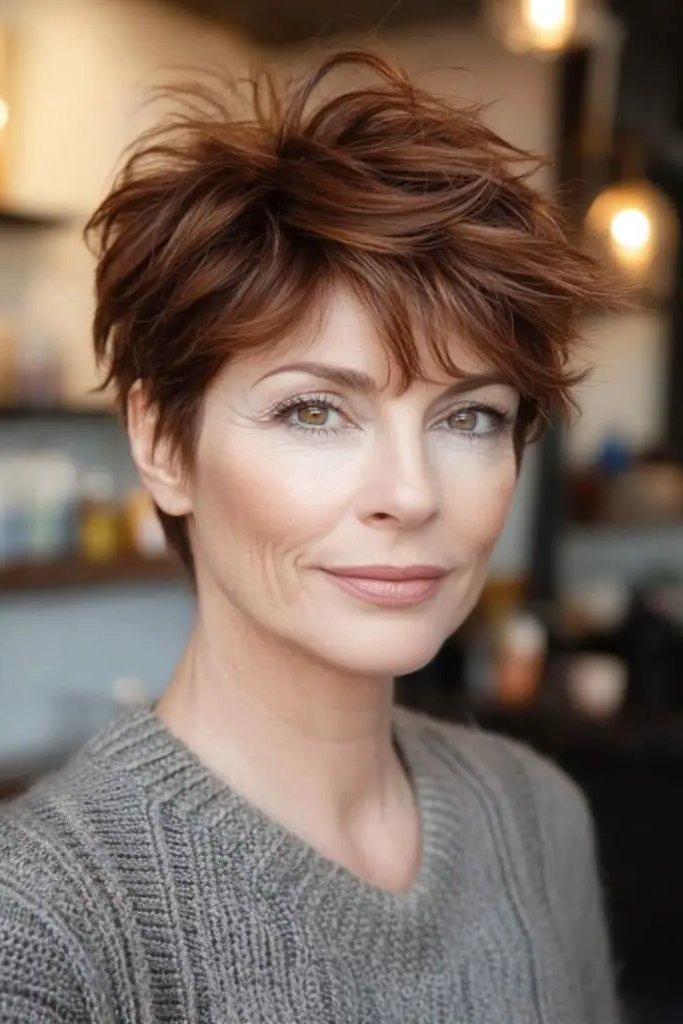 28 Best Feathered Layered Hairstyles 21 19. Layered Feathered Pixie: Short & Sassy