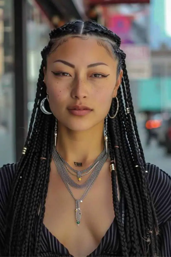 29 Gorgeous Micro Braids Hairstyles 21 19. Micro Braids With Tapered Ends