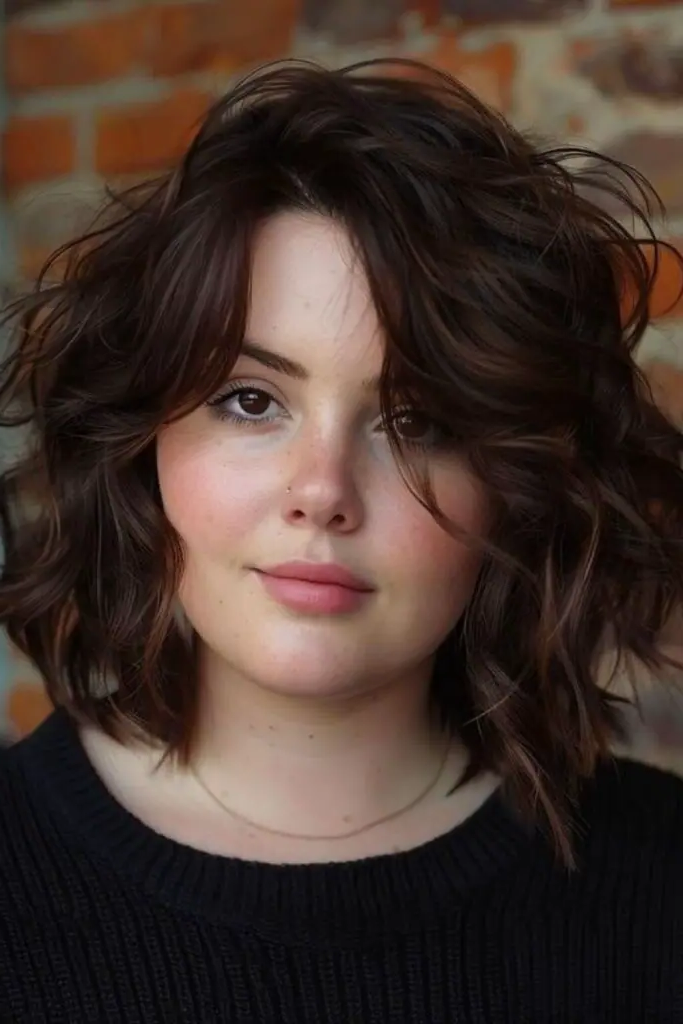 28 Best Hair for Round Face Shape Ideas 21 19. Short Shag Wildness