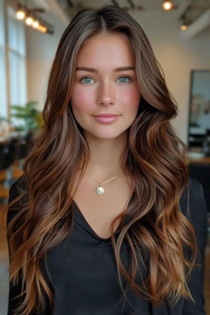 29 Stunning Summer Hair Color for Brunettes 21 19. Sunkissed Chestnut Glow