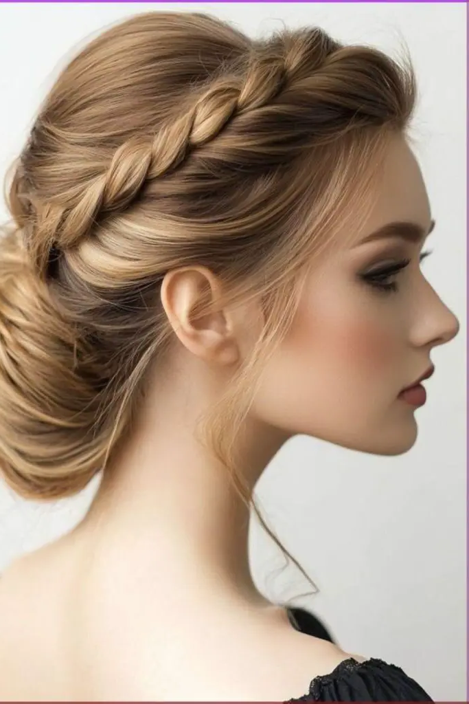 27 Simple Hairstyles for Long Hair 21 19. Twisted Side Bun Charm