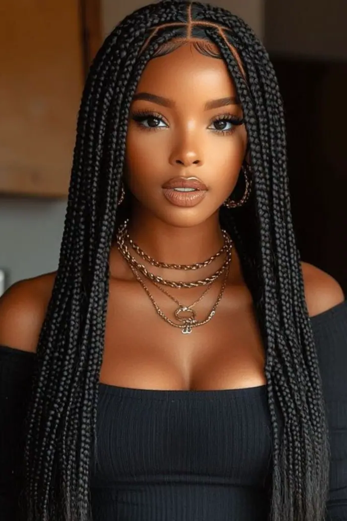 2. Bold Box Braids Blitz