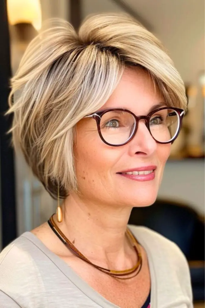 29 Best Bobs for Thin Hair Older Women Ideas 4 2. Classic Layered Bob