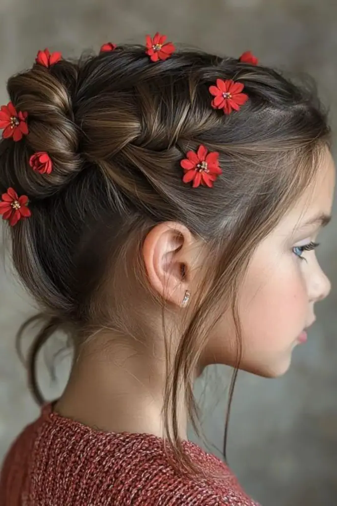 27 Cutest Toddler Beaded Hairstyles for Kids 4 2. Crowned Beaded Halo Braids