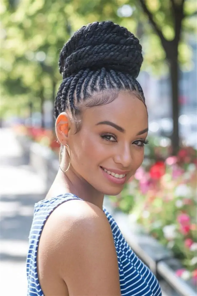 29 Gorgeous Micro Braids Hairstyles 4 2. Ethereal Halo Micro Braids