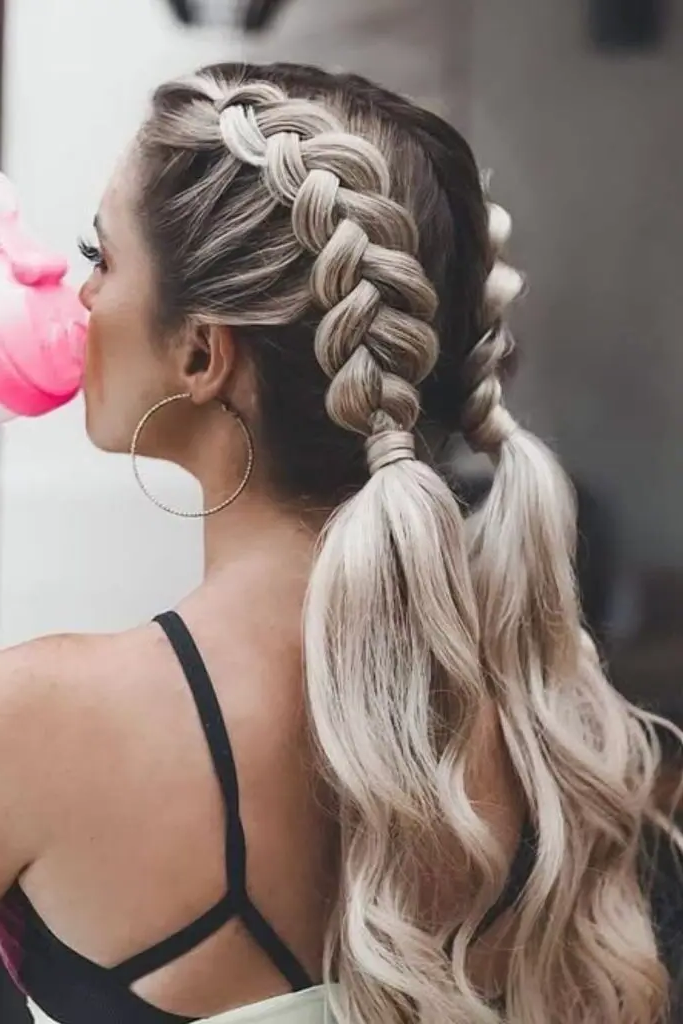 28 Best Volleyball Hairstyles Easy 4 2. Fierce Double Dutch Braids