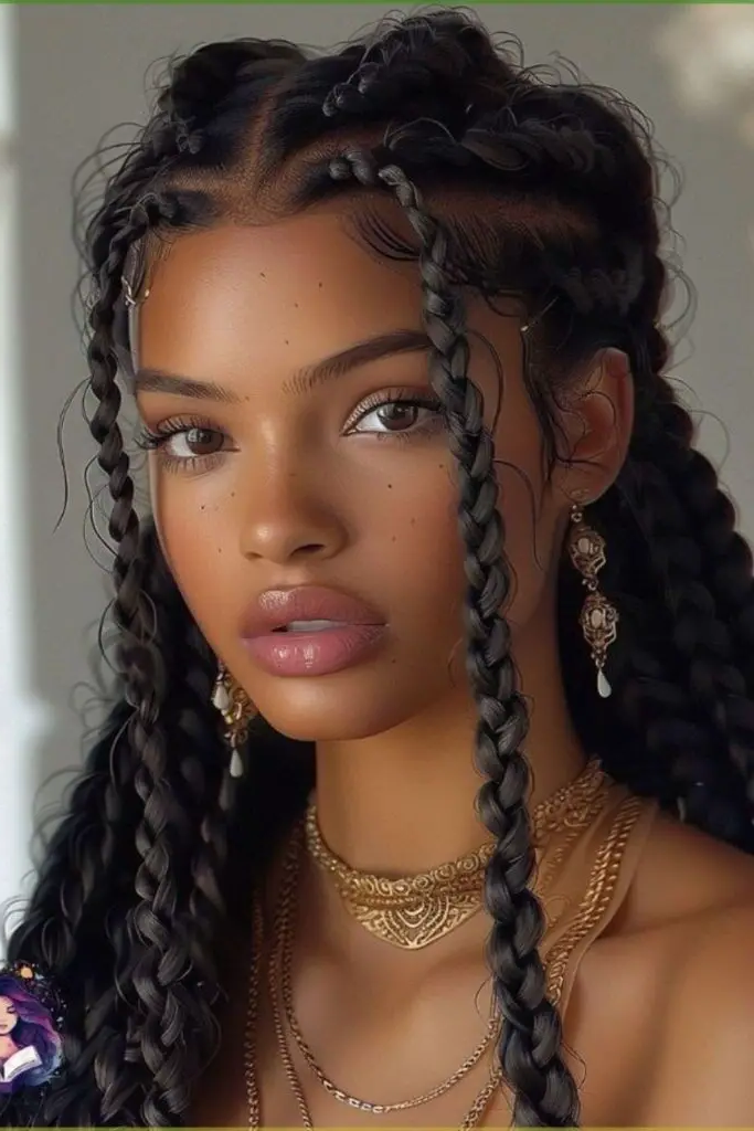 28 Great Female Loc Styles 4 2. Goddess Braided Locs
