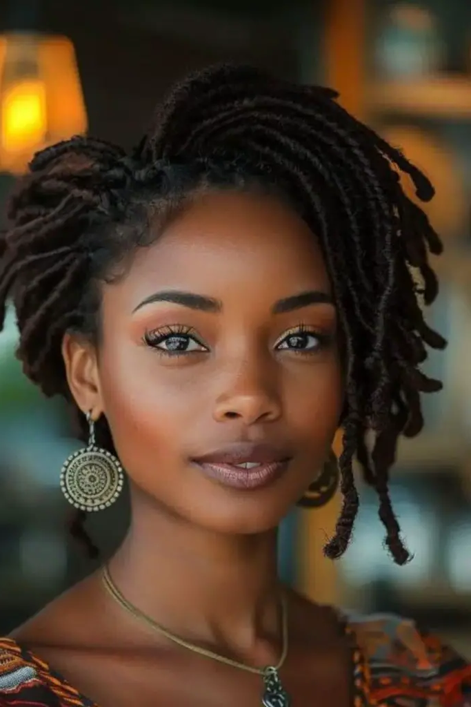 28 Best Dreads Short Hair Styles 4 2. Mini Locs Freedom