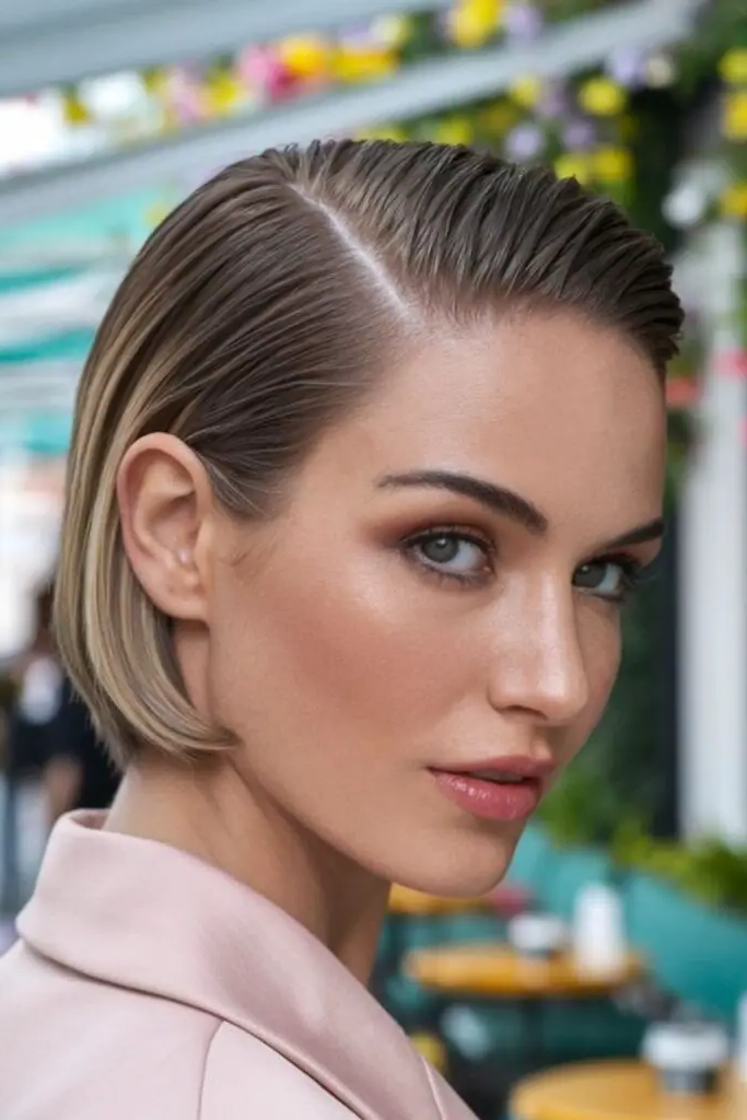 29 Cute Slick Hairstyles 4 2. Sculpted Side Part Bob