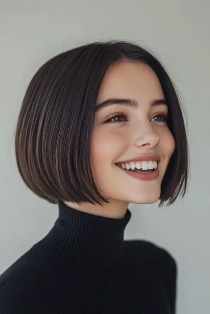 29 Short Bob for Thin Hair Ideas 4 2. Sleek Precision Cut Mirage