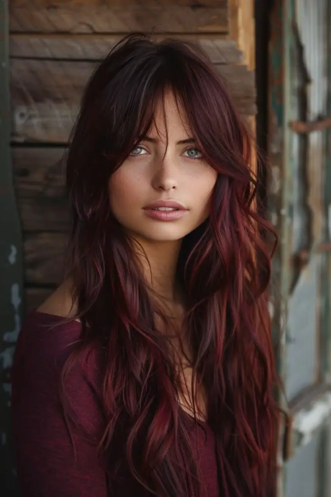 29 Dark Cherry Coke Hair Color Ideas 4 2. Smoky Cherry Cola Swirl