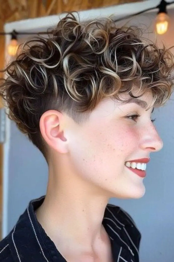 28 Stunning Curly Pixie Hairstyles 4 2. Stormy Ringlet Fury