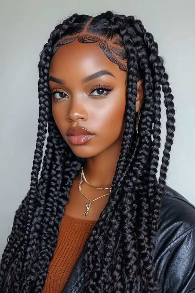 27 Best Big Cornrows Hairstyles 4 2. Zigzag Marvel Cornrows