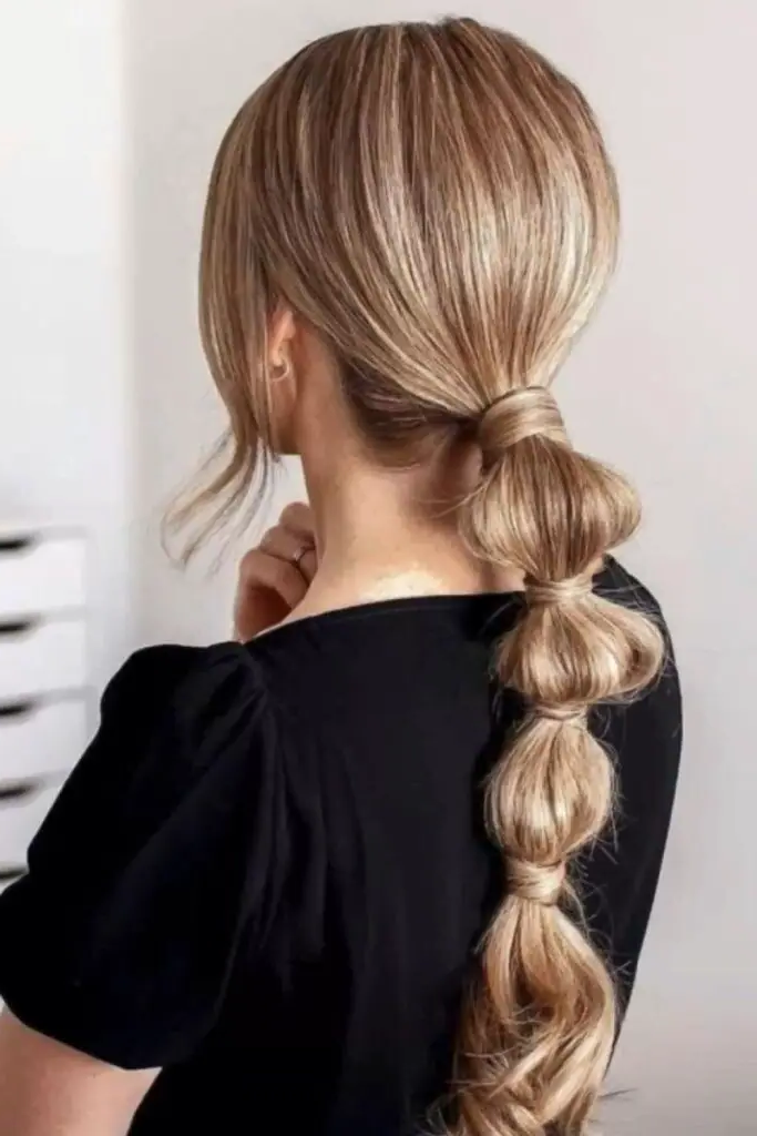 27 Best Hairdos for Thin Hair Ideas 22 20. Bubble Ponytail