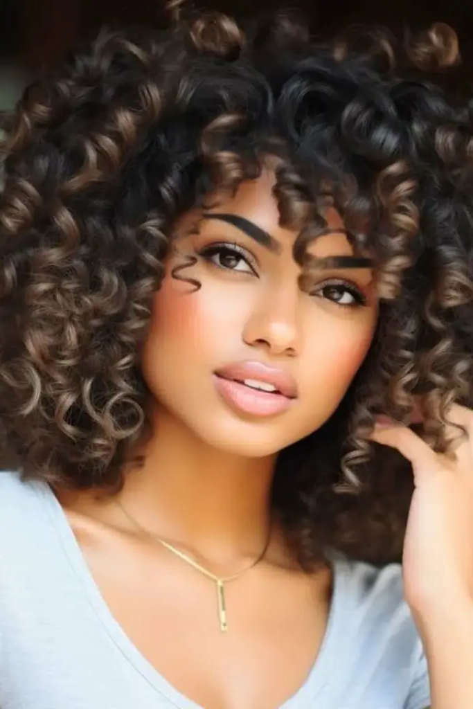 27 Cute Curly Wig Hairstyles 22 20. Cosmic Spiral Symphony