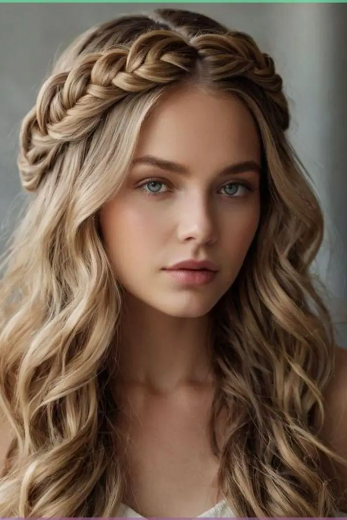 27 Simple Hairstyles for Long Hair 22 20. Dutch Crown Braid Majesty