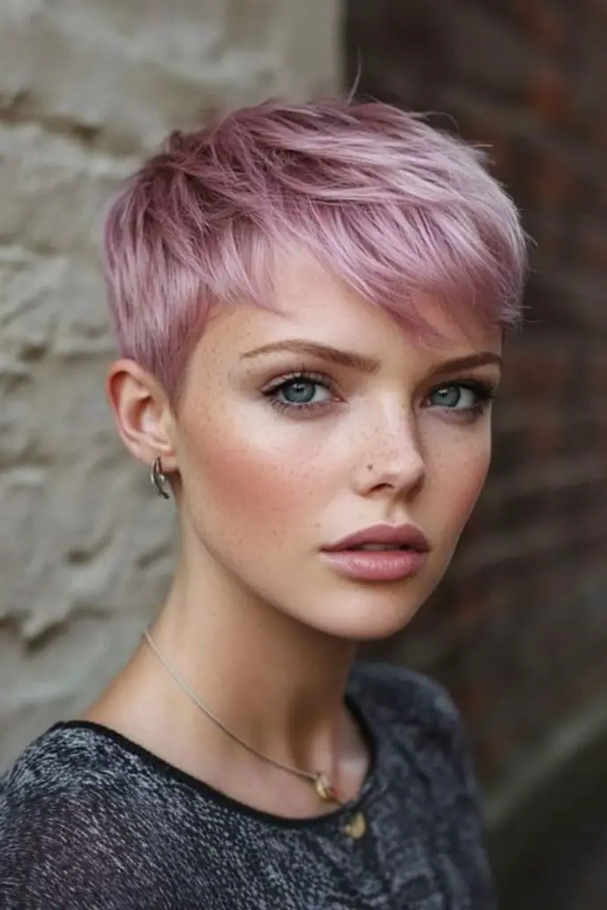 28 Super Short Pixie Cuts Inspirations 22 20. Frosted Lavender Pixie