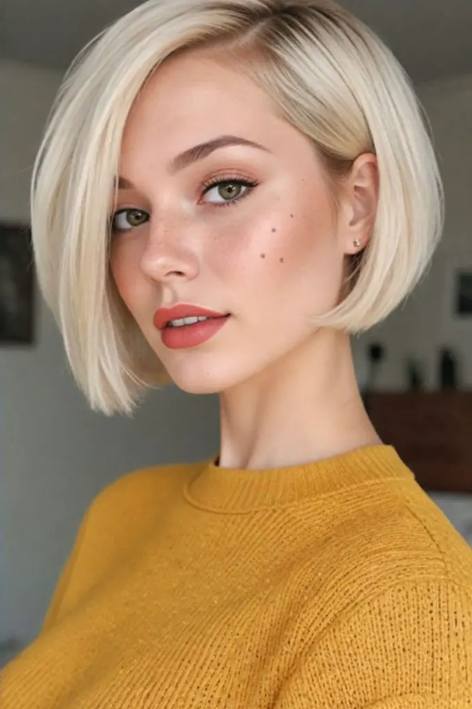 29 Short Bob for Thin Hair Ideas 22 20. Glossy Bob Liquid Shine