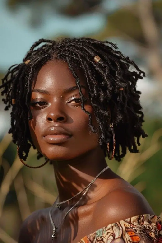 28 Best Dreads Short Hair Styles 22 20. Loose Ends Freedom