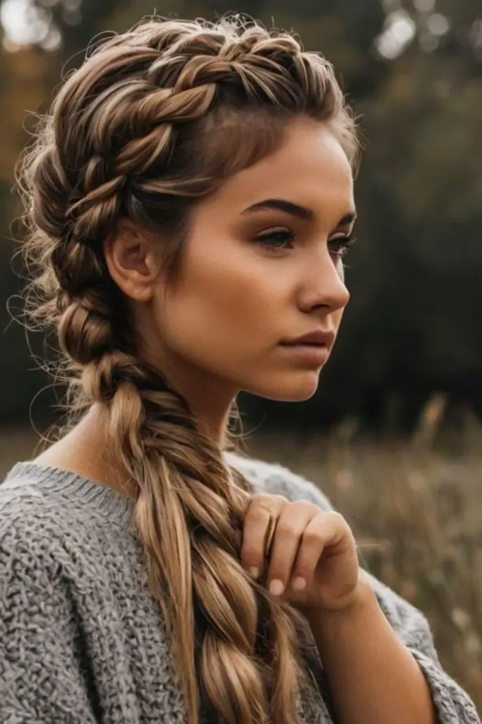 29 New Braided Hairstyles 22 20. Rope Halo Braid