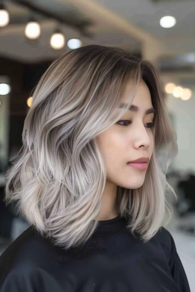 20. Silver-Tinged Shaggy Lob