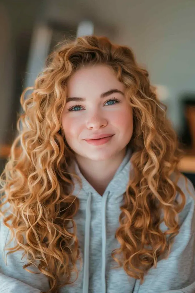 20. Soft Honey Blonde Curls