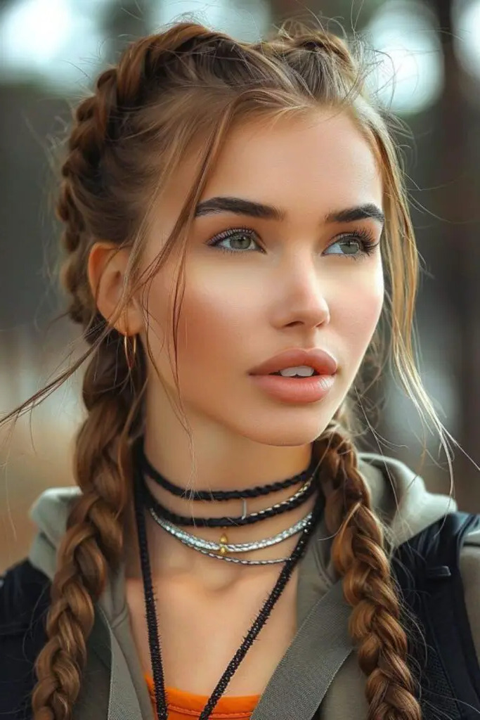 28 Elegant Softball Hairstyles 21 20. Twisted Halo Goddess Look