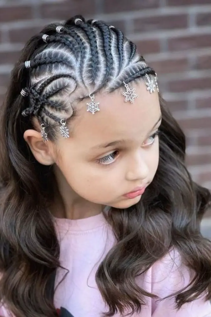 29 Cute Toddler Braids Hair Ideas 23 21. Beaded Crown Braids