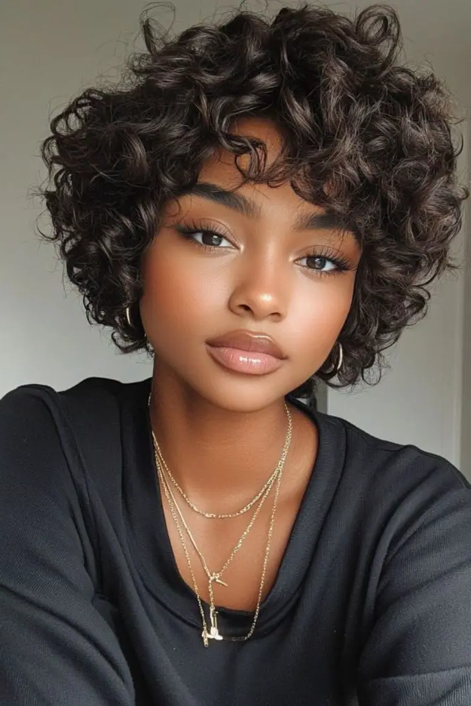 28 Best Hair for Round Face Shape Ideas 23 21. Cropped Afro Radiance