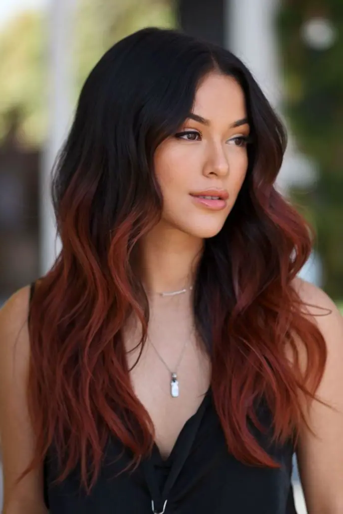 29 Dark Cherry Coke Hair Color Ideas 23 21. Ember-Spiced Cherry Dream