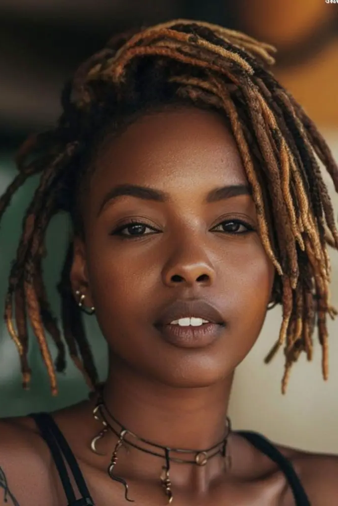 28 Small Dreads Black Women Ideas 23 21. Feather-Light Freeform