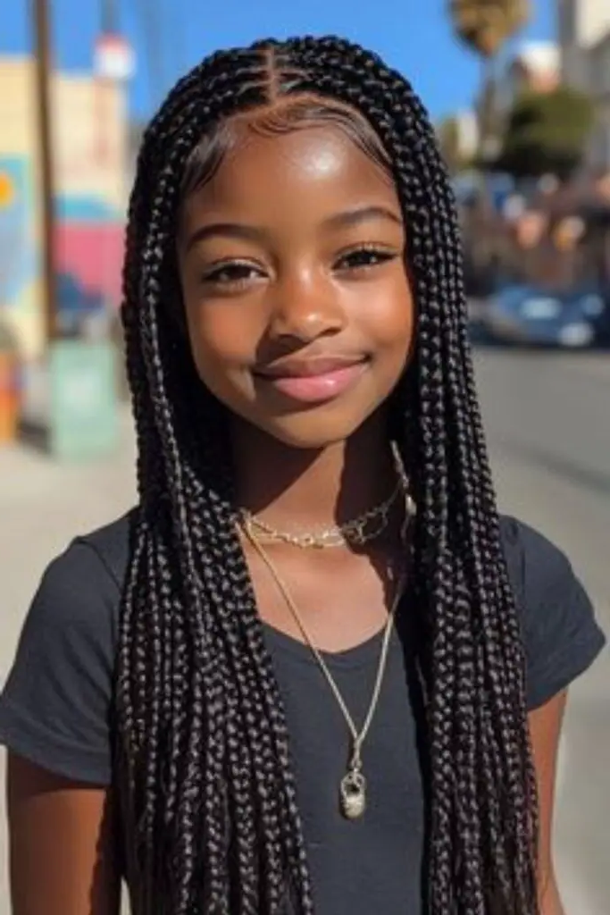 28 Trendy Kids Cornrow Hairstyles 23 21. Feathered Cornrows: Light and Airy