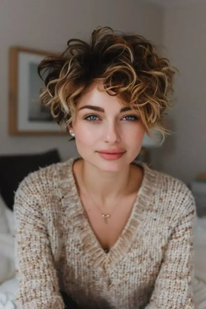 28 Stunning Curly Pixie Hairstyles 23 21. Free Spirit Curl Shag