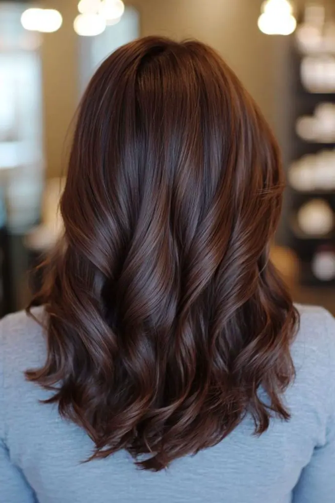 29 Best Rich Dark Chocolate Brown Hair Ideas 23 21. Nutmeg Chocolate Lowlights