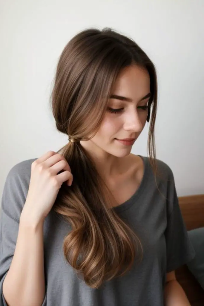 29 Top Spring Hairstyles for 2025 23 21. Sculpted Low Ponytail