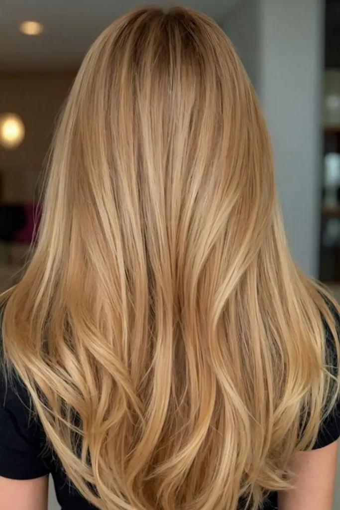 21. Shimmering Golden Blonde Highlights