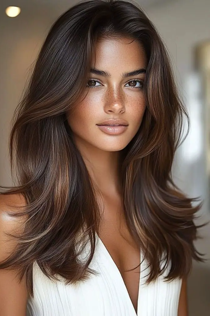 27 Brunette Hair Color Ideas for Summer 23 21. Smoky Brown Whisper