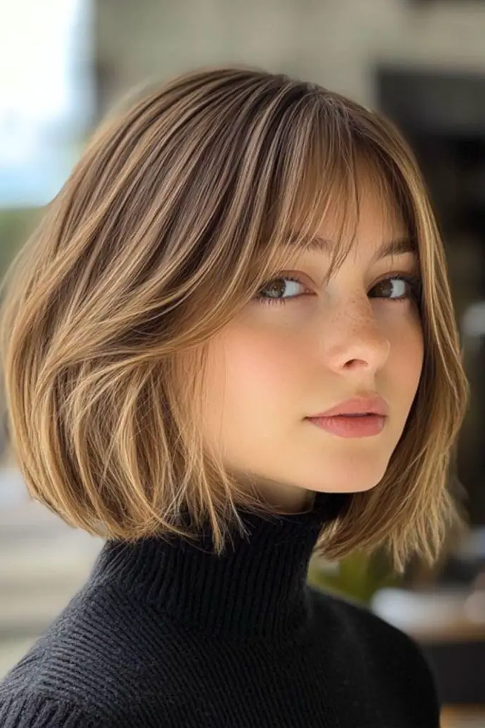 21. Sun-Kissed Cascade Bob