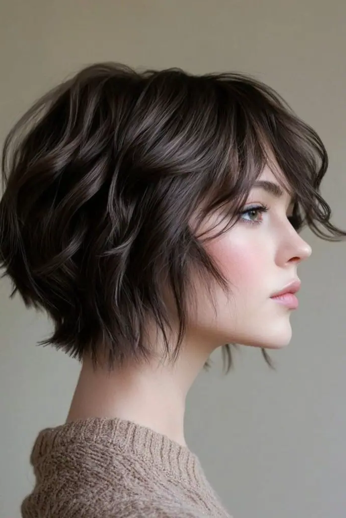 29 Gorgeous Bob Hairstyles with Bangs 23 21. Tapered Elegance Bob