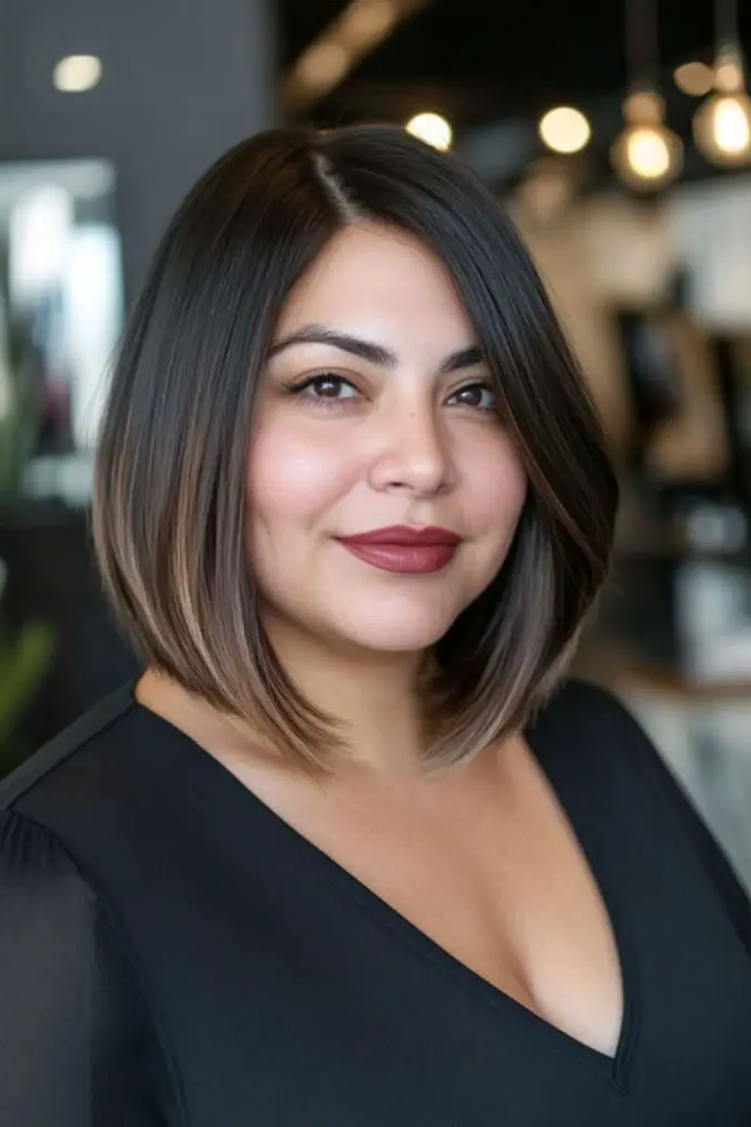 22. Blunt Bob with Sleek Edges