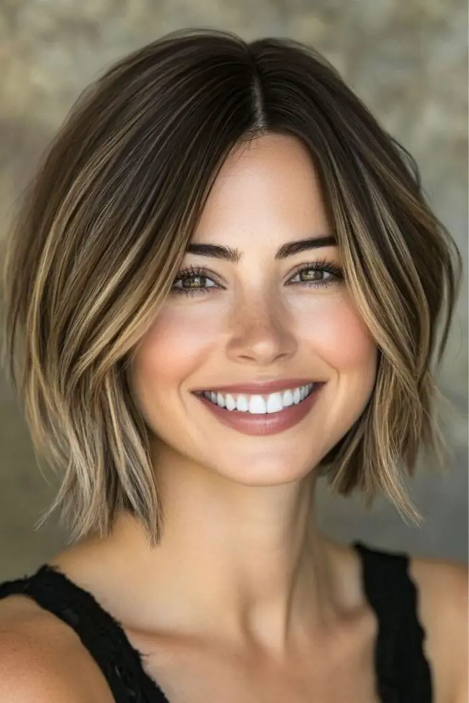 27 Gorgeous 2025 Haircuts for Women 24 22. Bold Blunt Cut