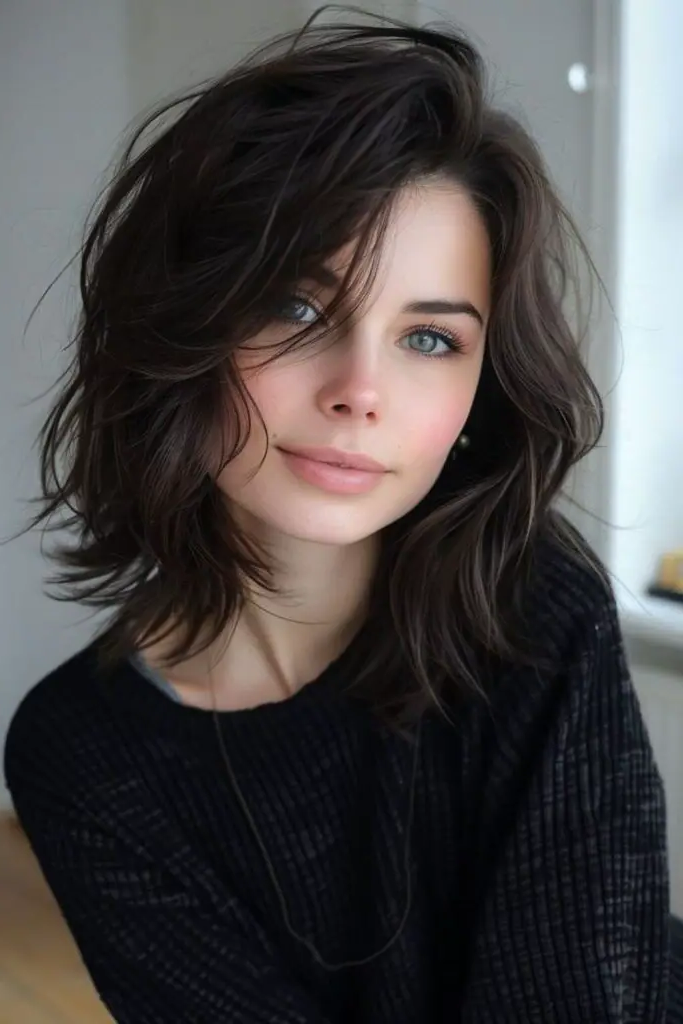 27 Shag Cut Straight Hair Ideas 24 22. Feathered Void