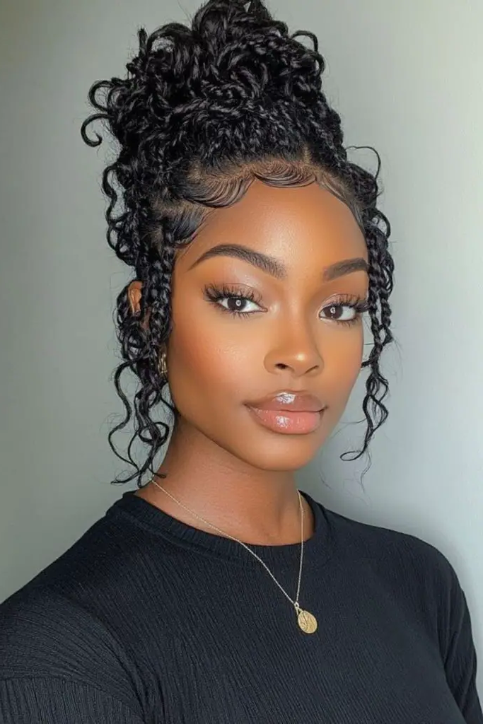 27 Best Big Cornrows Hairstyles 24 22. Floral Swirl Rows