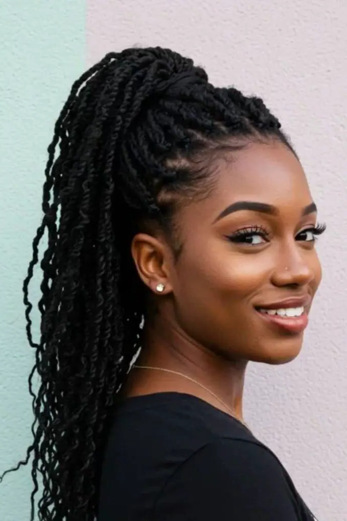 28 Great Female Loc Styles 24 22. Ponytail Locs