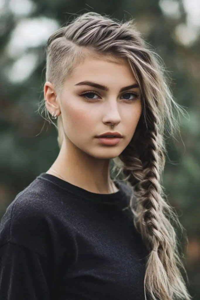 28 Elegant Softball Hairstyles 23 22. Stacked Braids with Hidden Grip